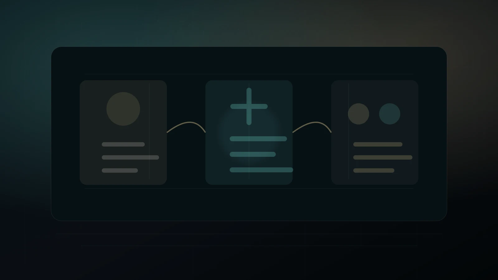 A dark Hugin control room with three glowing source lanes for AI work research, model release records, and fraud-control oversight.