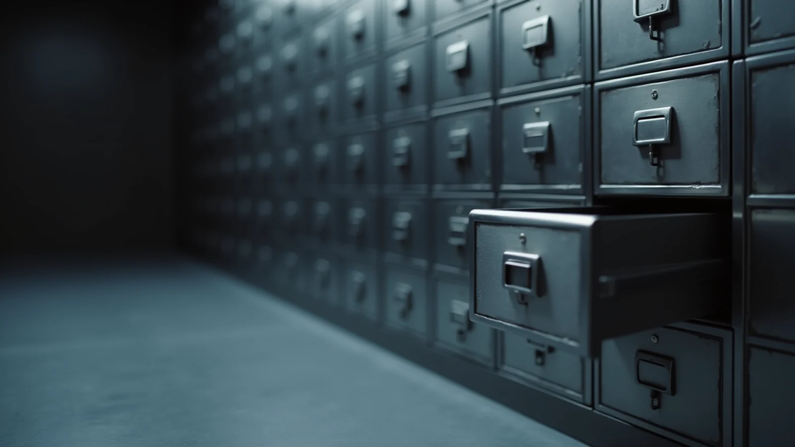 One drawer stands open in a wall of metal filing cabinets, a symbolic illustration of a proposed new eligibility path.